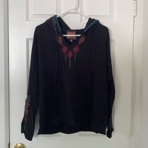 Johnny was embroidery hoodie